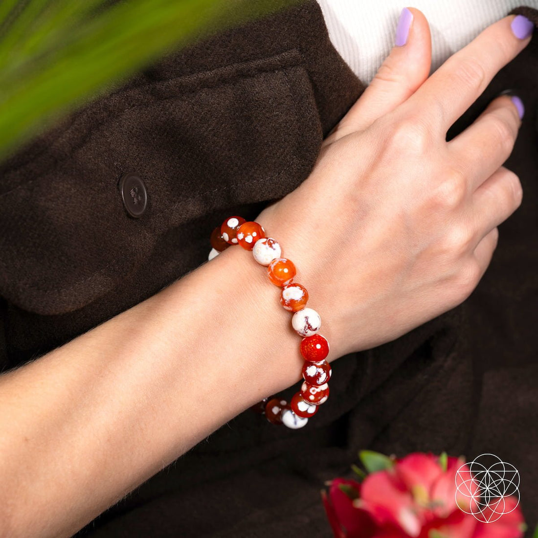 Feminine Force – Carnelian Orca Agate Bracelet